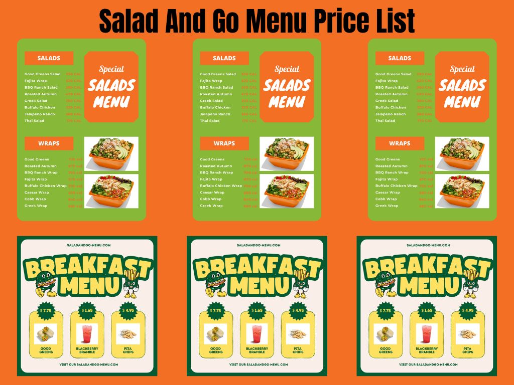 Salad and Go menu with price 2026 1 Salad and Go Menu Price List